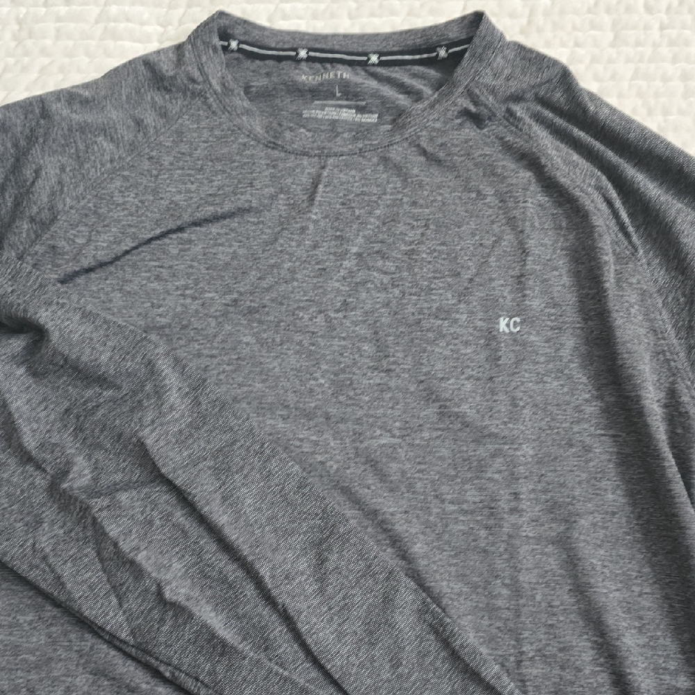 Kenneth Cole Charcoal Long Sleeve Athletic Shirt